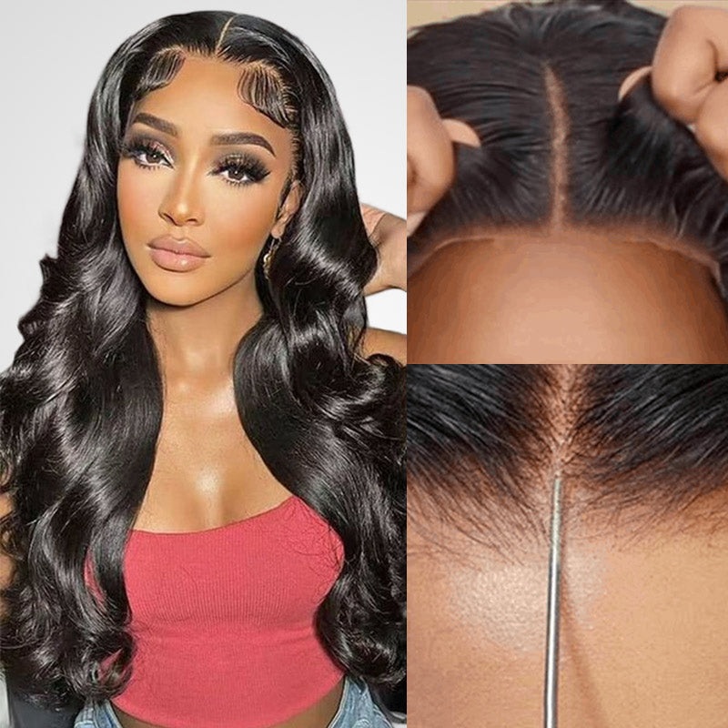 QVR Pre-cut 13×4 Lace Frontal Wigs Wear and Go Wig For Beginners Body Wave With Pre-plucked Hairline 13×4 Pre-cut HD Lace 14 180%