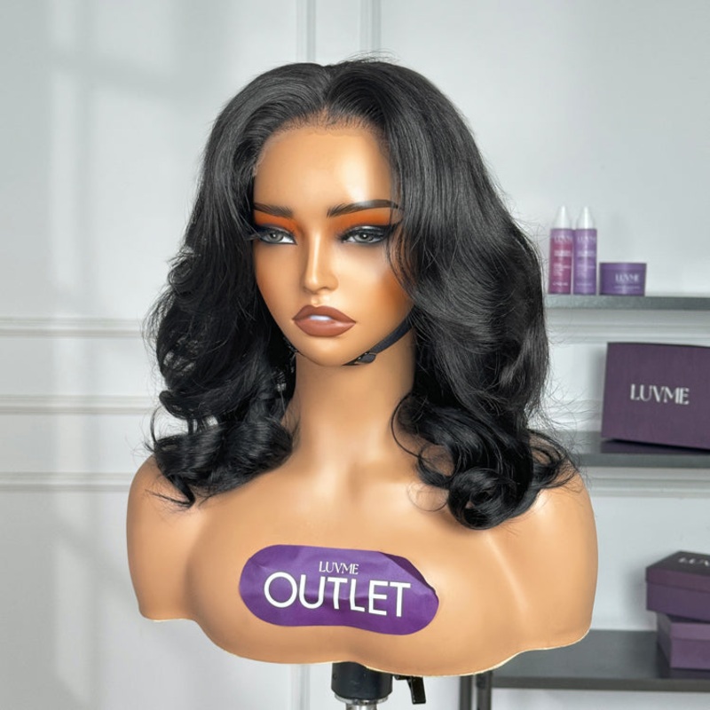 VIP ONLY | Natural Hairline Jet Black Loose Body Wave Glueless 5×5 Closure Lace Wig Pre-Cut Lace 14