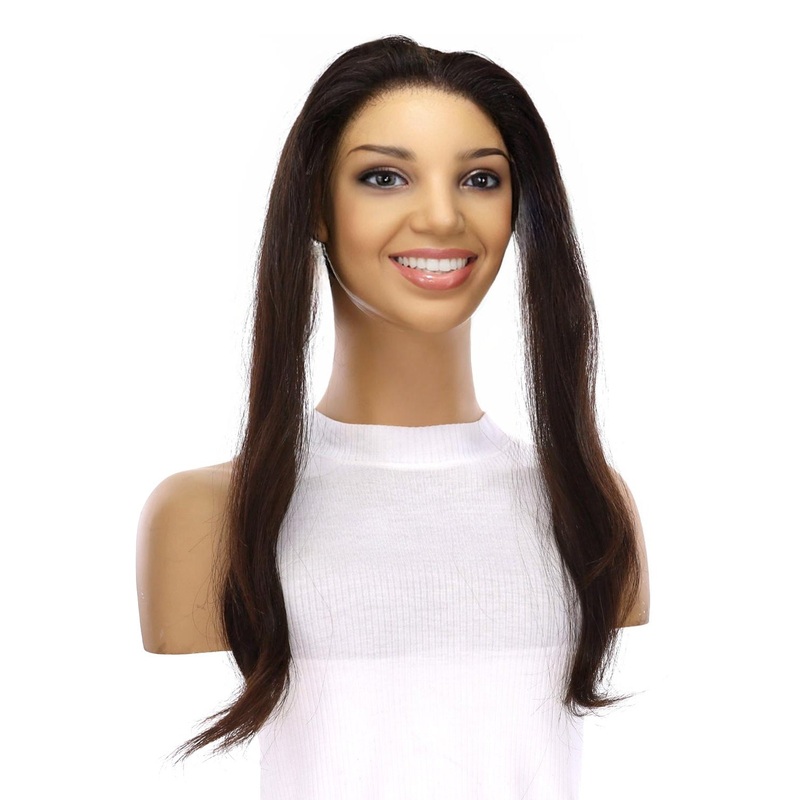 16″ Hairline Topper #1B Black Straight 3 cm
