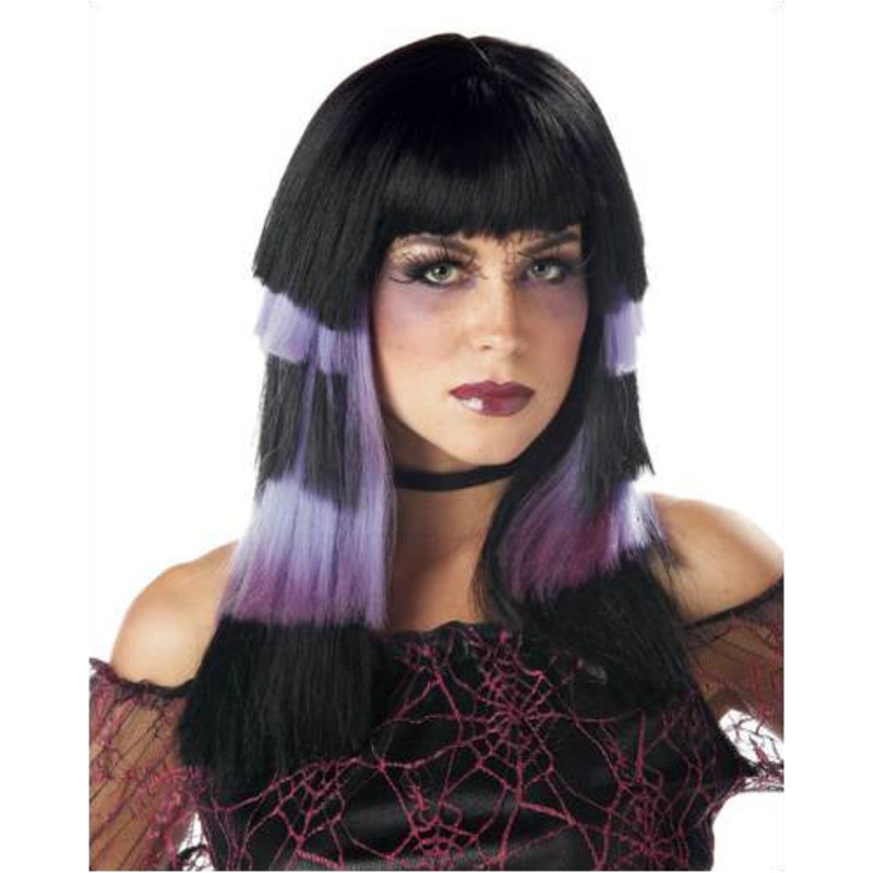 Club Chaos Black/Purple Costume Wig by California Costumes