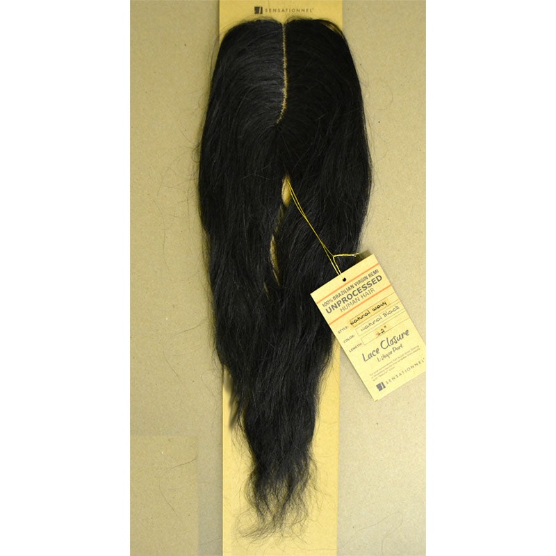 Sensationnel Bare & Natural Brazilian Unprocessed Human Hair NATURAL WAVY LACE CLOSURE 12″ NATURAL