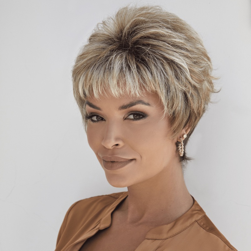 Drew Layered Wig by Noriko Burgundy Rosa