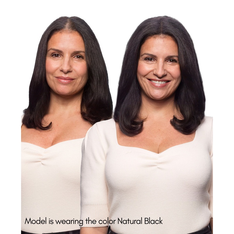 hair topper 12″ natural black.