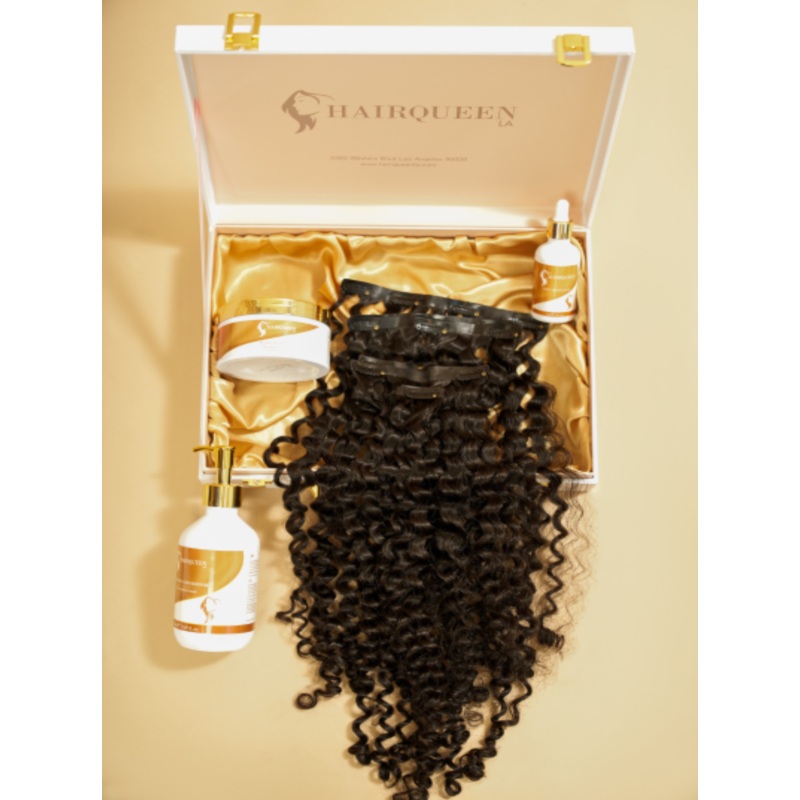 Italian Curly Seamless Clip-in Extensions 14″ Italian Curly