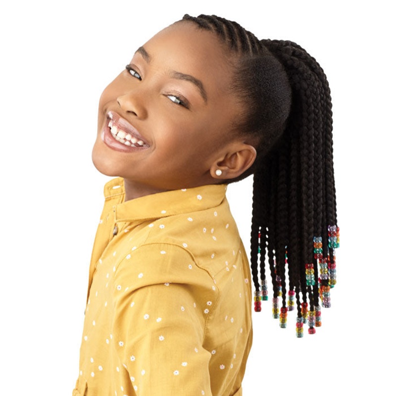 Outre Lil Looks Drawstring Ponytail – BEADED BOX BRAIDS 12″ 1
