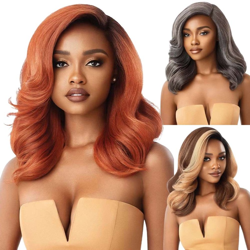 Outre Soft & Natural Synthetic Lace Front Wig – Neesha 202 1 JET BLACK