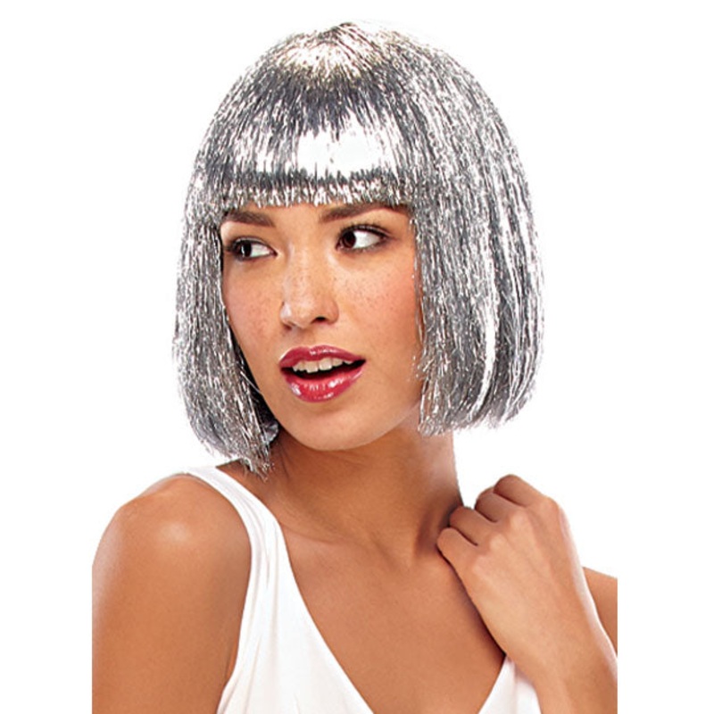 Tinsel Town | Costume Wig by Illusions Black Tinsel