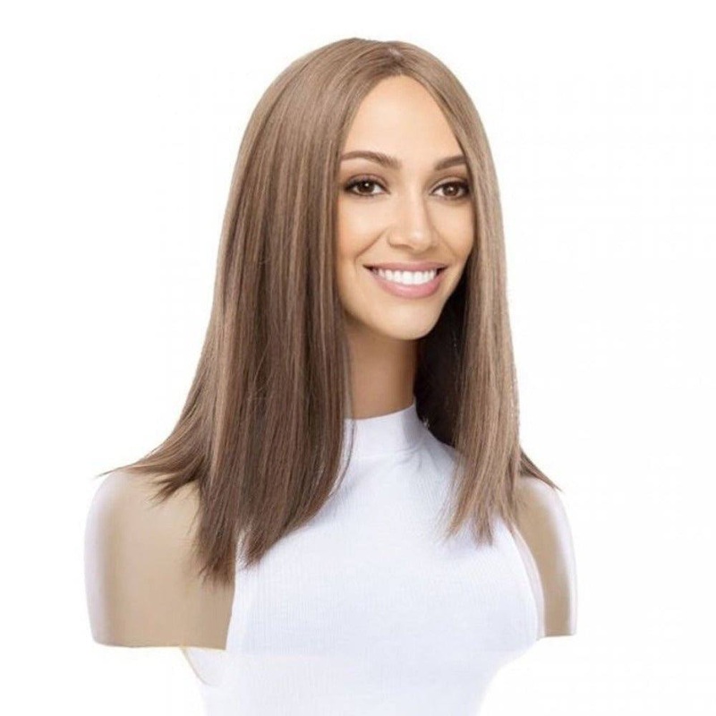 16″ Princess Silk Top Wig Copper Zig Zag Lace Front