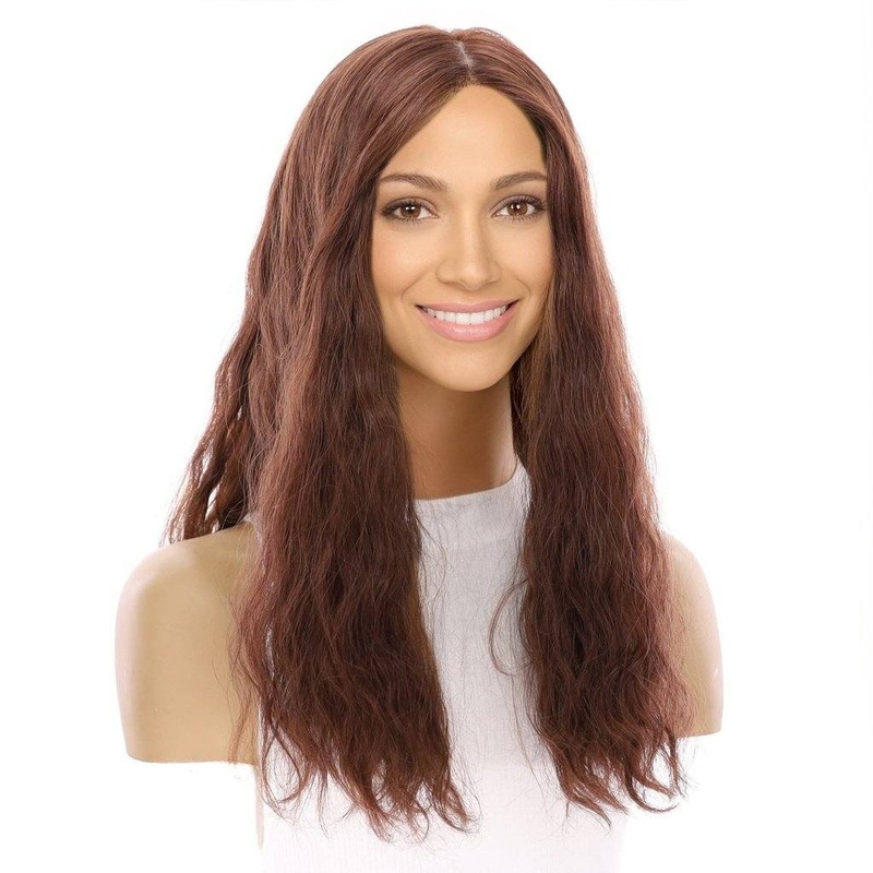 20″ Princess Silk Top Wig Auburn Wavy Zig Zag Lace Front
