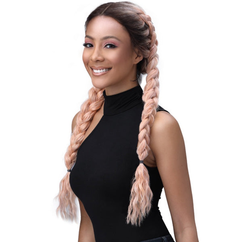 Bobbi Boss Human Hair Blend Lace Front Wig – MBLF280 IVANA 1B