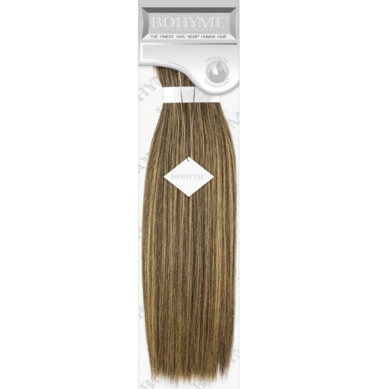 Bohyme Classic 100% Remi Human Hair Weave – PLATINUM YAKI 12/14/16″ (Machine Tied) 12 1