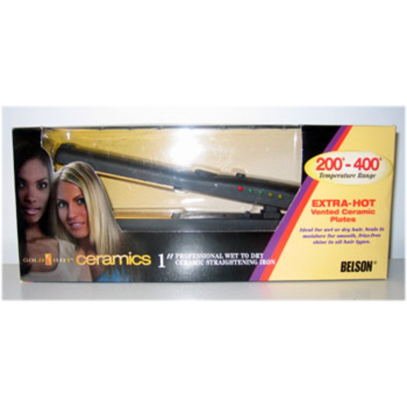 Gold ‘N Hot CERAMICS Wet To Dry Ceramic Flat Iron 2 1/4 inch Model GH2167