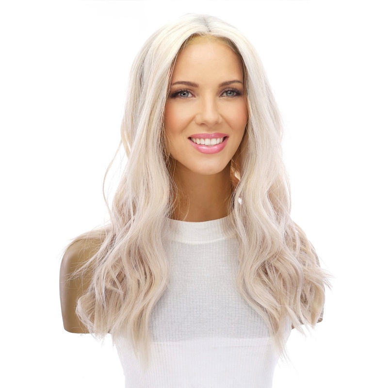 20″ Divine Lace Top Topper Ice Blonde Zig Zag Lace Front