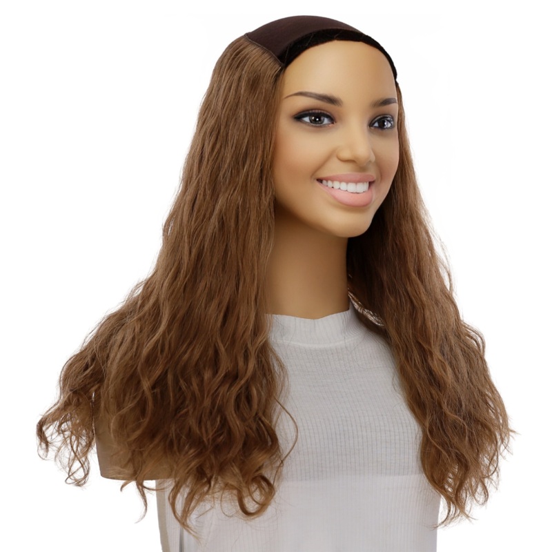 20″ Hatfall Wig Strawberry Blonde Wavy Open Wefted