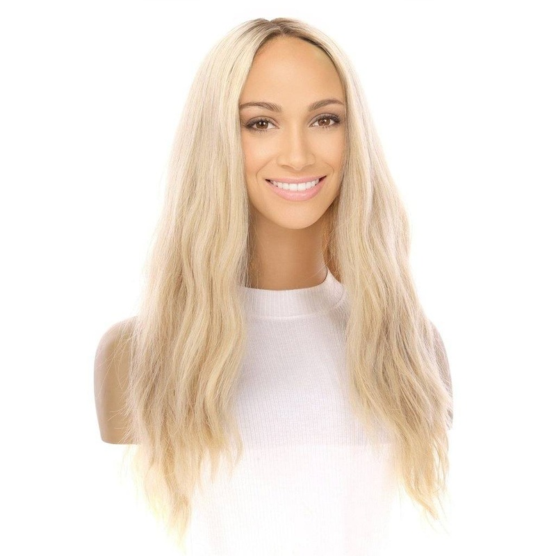 24″ Gisele Silk Top Wig Beige Blonde Wavy Zig Zag Lace Front