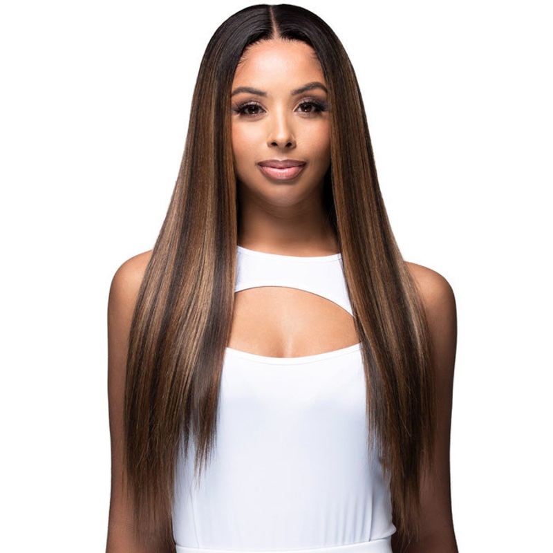 Bobbi Boss Glueless Human Hair Blend 13×4 HD Lace Front Wig – MBLF404 LOU – Pre-Plucked 1