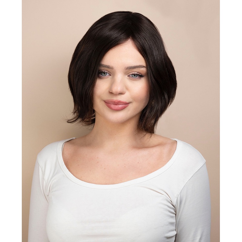 european virgin hair wig – 8″ chocolate brown.