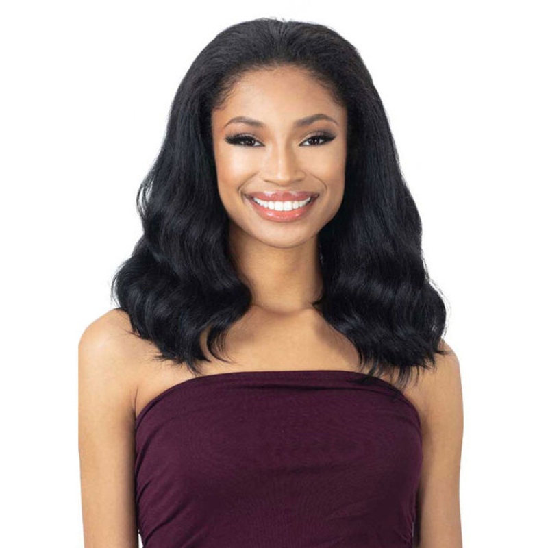 Freetress Equal Natural Me Drawstring Fullcap Half Wig – NATURAL PRESSED WAVES 1