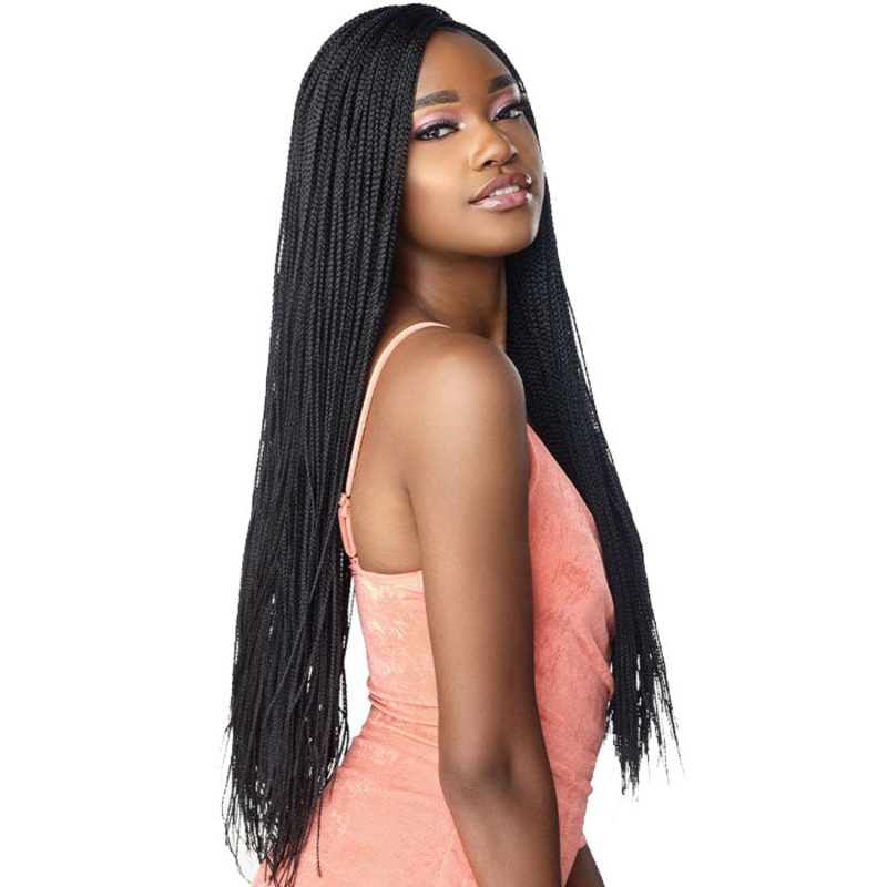 Sensationnel Cloud9 Swiss Lace HD 4×4 Part Lace Wig – MICRO BOX BRAID 28″ 1