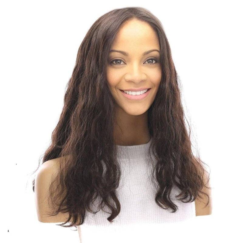 22″ Reese Silk Top Wig Dark Brown Wavy Zig Zag Lace Front