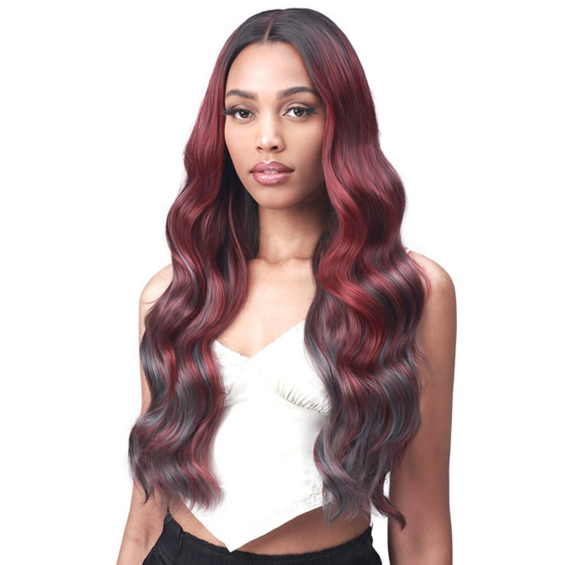 Bobbi Boss 5″ Deep Lace Front Wig Chunky Highlights – MLF554 ROSEWOOD 1
