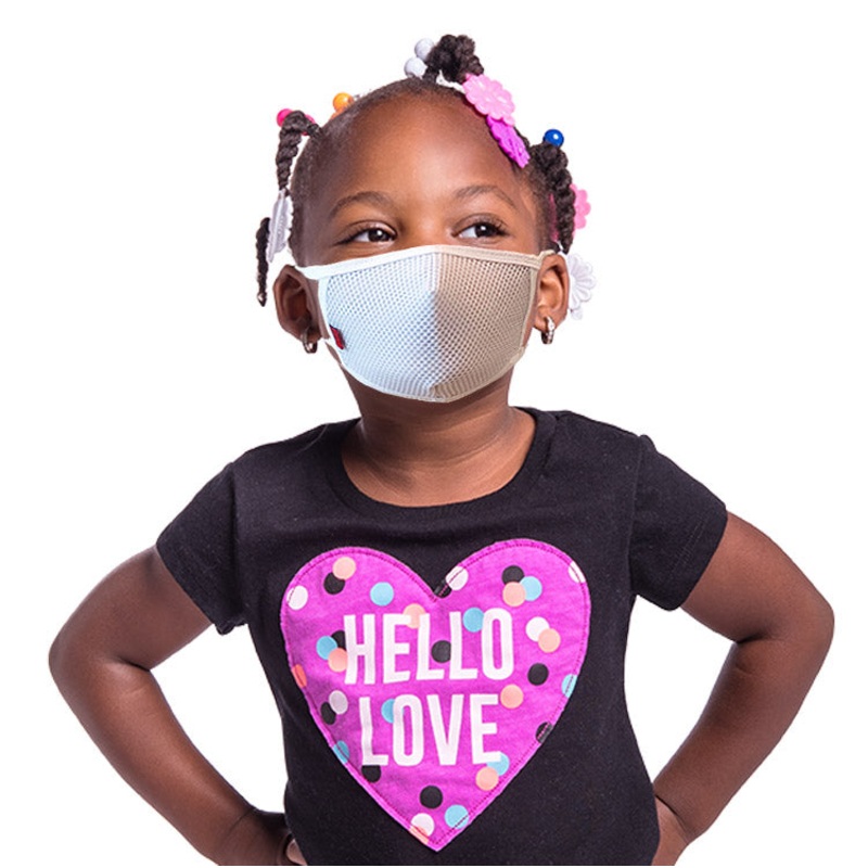 Protective 3D Reusable Mesh KIDS Mask ages 5-10 WHITE