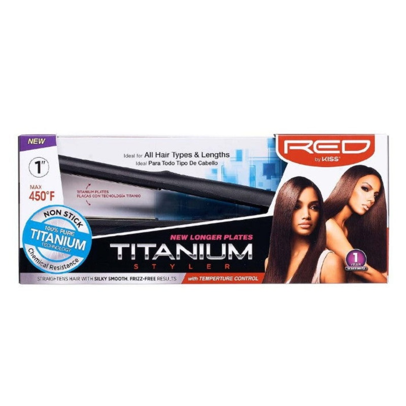 RED 1″ NEW Titanium Styler Flat Iron