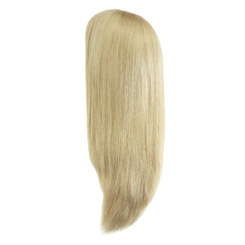 Platinum Blonde Fine Mono Medical Wig 16″