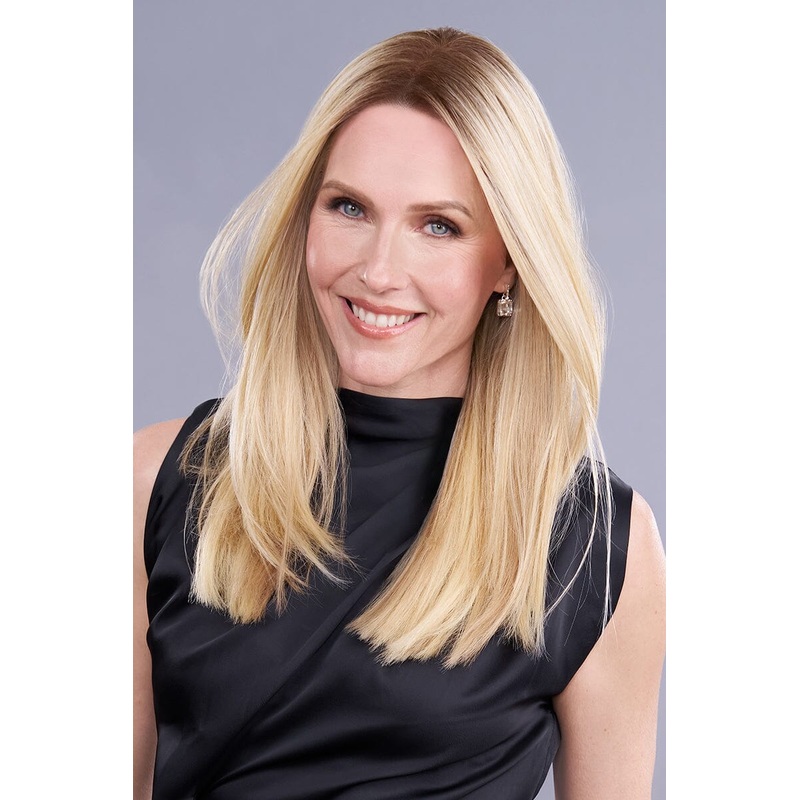 Top Trend Lace HD Straight 18″ Topper by Jon Renau in 8RH14 Mousse Cake | Open Box | All Sales Final 8RH14 Mousse Cake