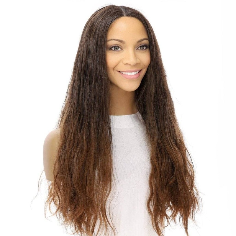 24″ Divine Lace Top Wig Dark Brown Ombre Wavy Zig Zag Lace Front