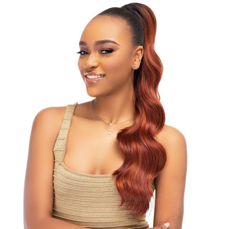 Janet Collection Everytime Noir Drawstring Ponytail – APPLE D/S OET1B/27