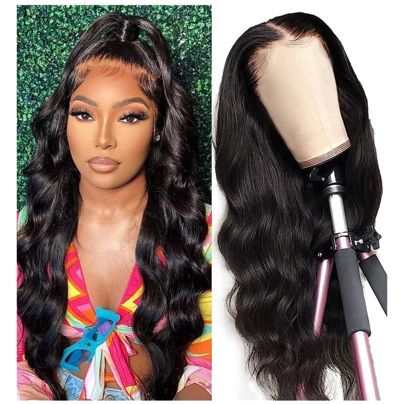 QVR Body Wave 13×4 HD Lace Frontal Wig Undetectable Lace Frontal Human Hair Wigs For Women 14”