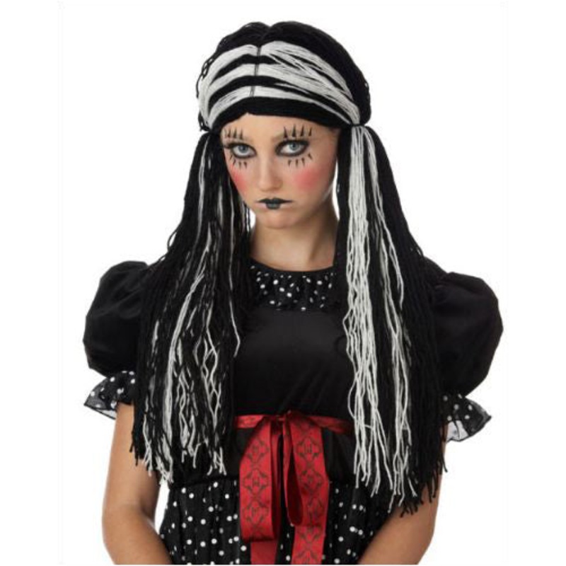 Tragedy Ann Black/White Halloween Wig by California Costumes
