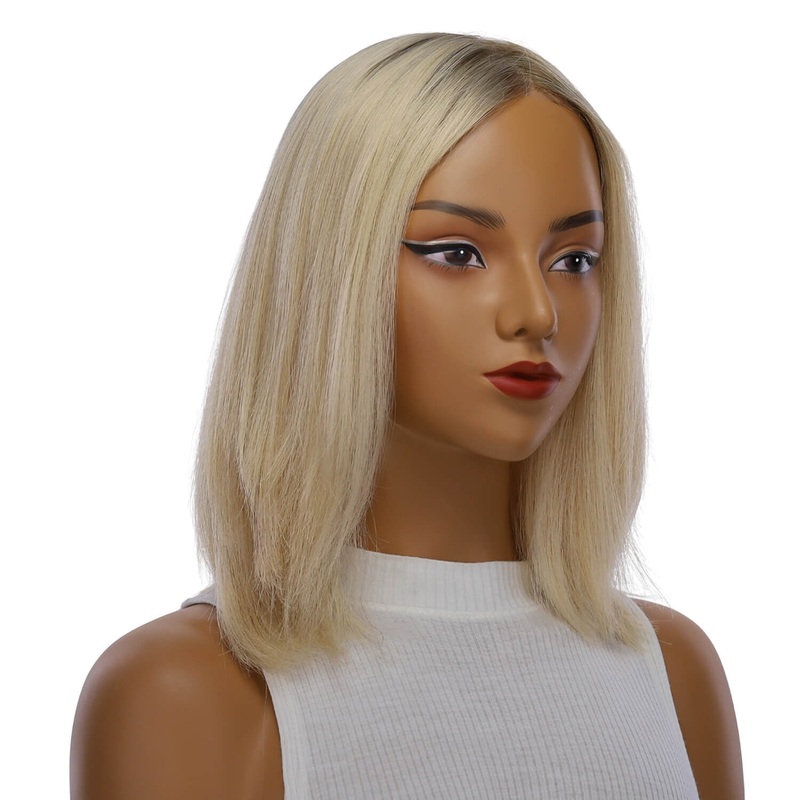 13″ Victoria Silk Top Wig Platinum Blonde 2.0 Zig Zag Lace Front