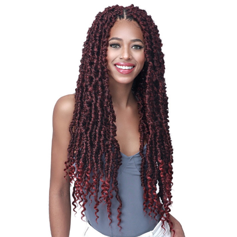 Bobbi Boss Nu Locs Braid Distressed – BUTTERFLY CURLY TIPS 24″ 2X 1