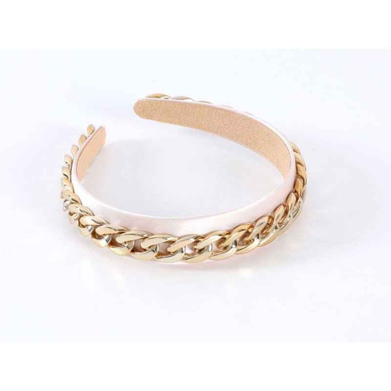 THICK CHAIN HEADBAND IVIV/IVORY Os