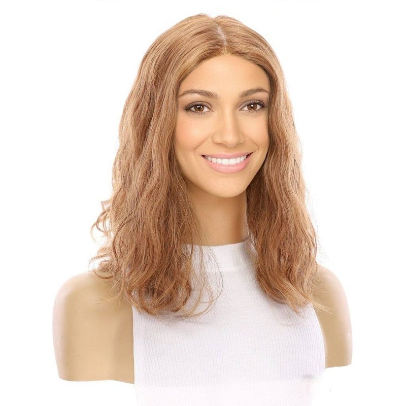 16″ Princess Silk Top Wig Copper Wavy Zig Zag Lace Front