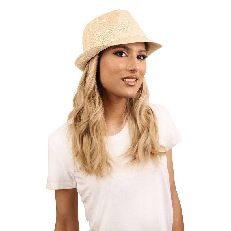 20″ HatFall Wig Ash Blonde Open Wefted