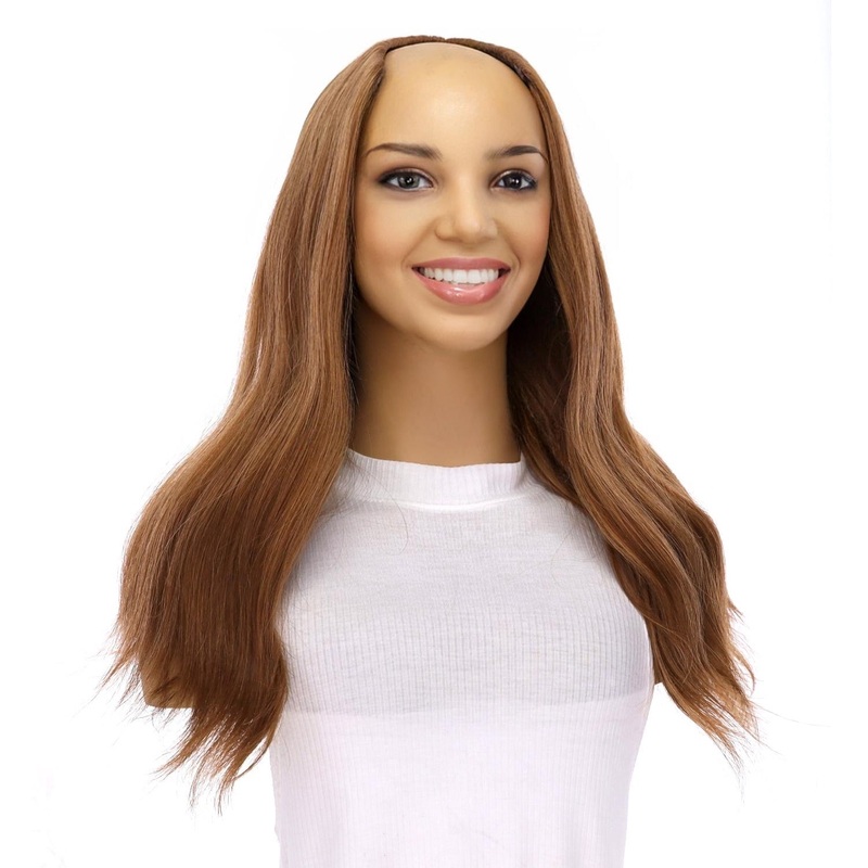 20″ U-Shape Wig Strawberry Blonde