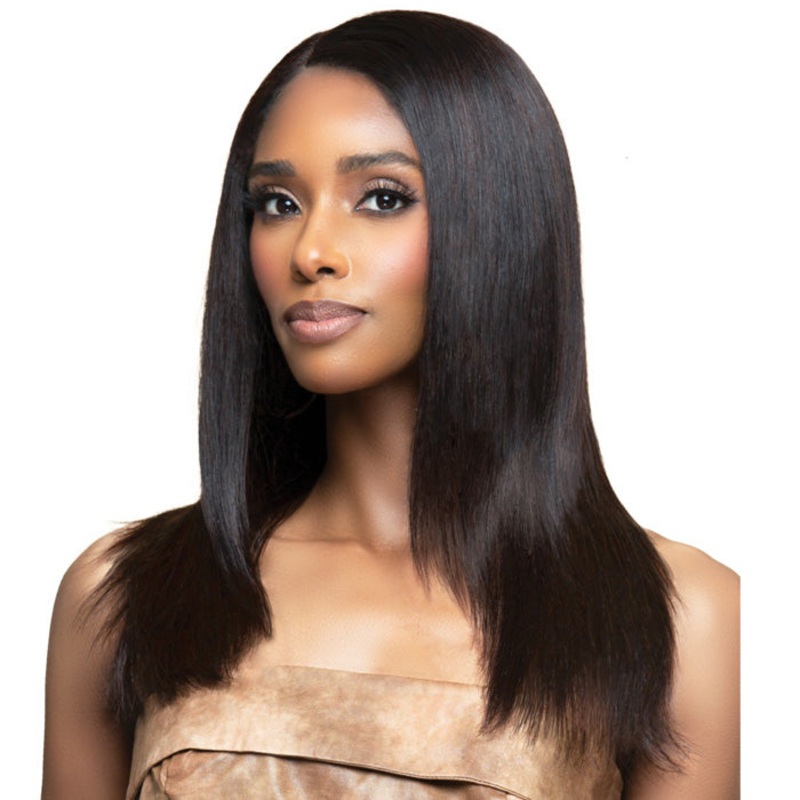 Bobbi Boss Glueless 100% Unprocessed Remy Human Hair HD Full Lace Wig – FLH100 INDIREMI BONE STRAIGHT 18″ NATURAL BK