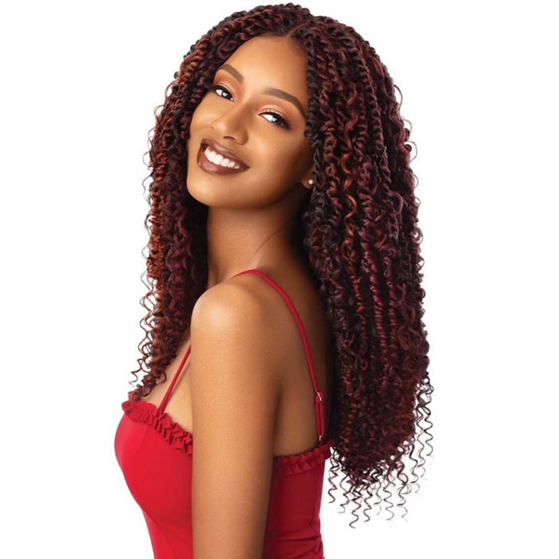 Outre X-Pression Twisted Up Glueless 4×4 Lace Front Braid Wig – BOHO PASSION WATERWAVE 22″ 1