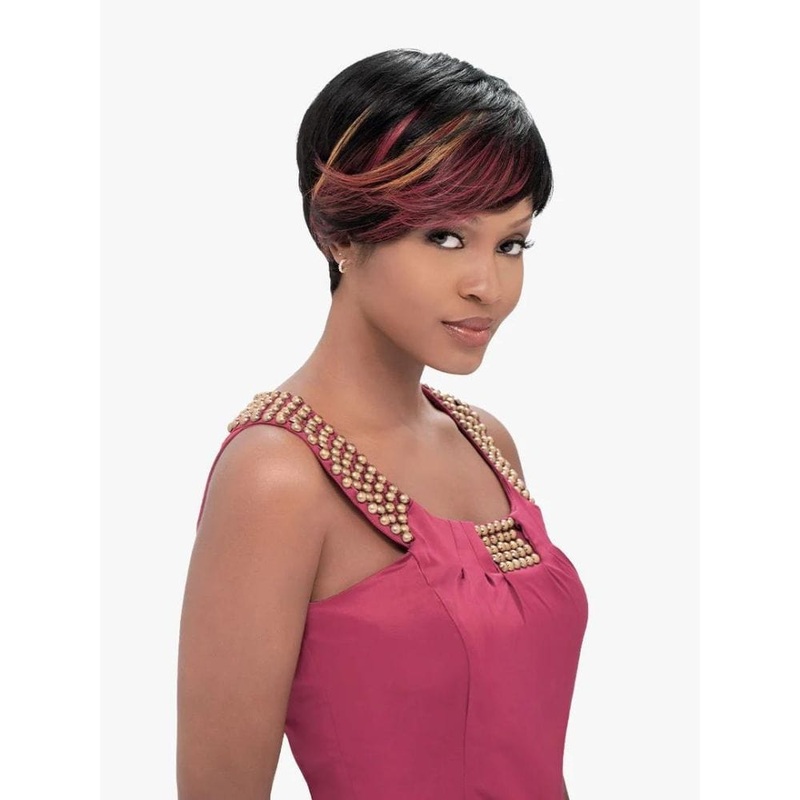 Sensationnel 100% Human Hair Bump Wig – Fab Fringe 1 JET BLACK