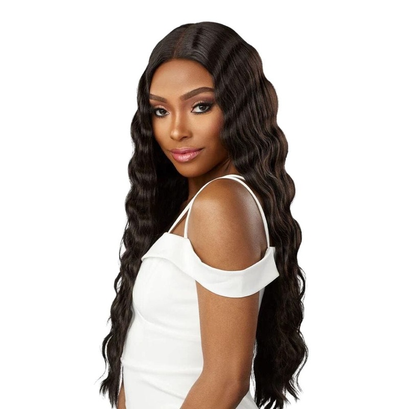 Sensationnel Butta HD Lace Front Wig – Loose Crimp 28 1 JET BLACK