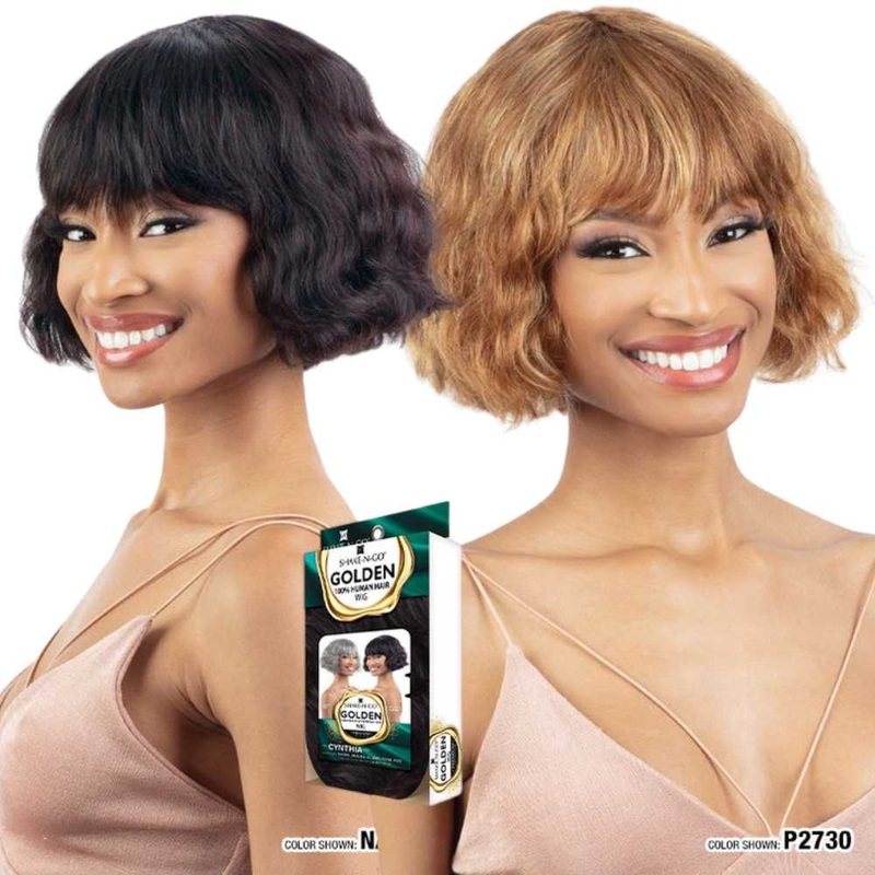 Shake-N-Go Golden 100% Human Hair HD Lace Front Wig – Cynthia NATURAL