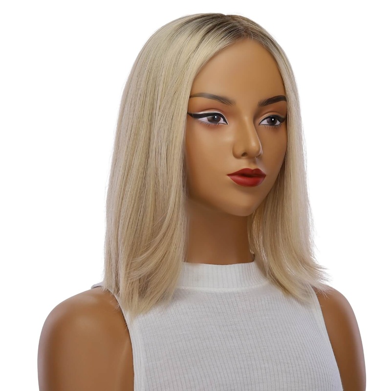 13″ Victoria Silk Top Wig Beige Blonde Zig Zag Lace Front