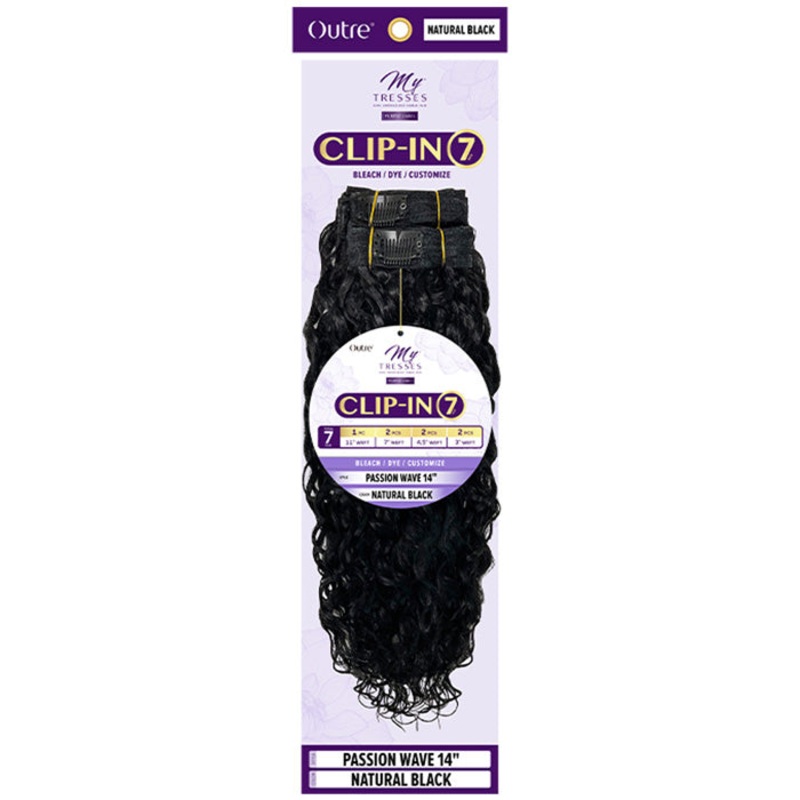 Outre 100% Unprocessed Human Hair 7pcs Clip-In – PASSION WAVE 14 NA