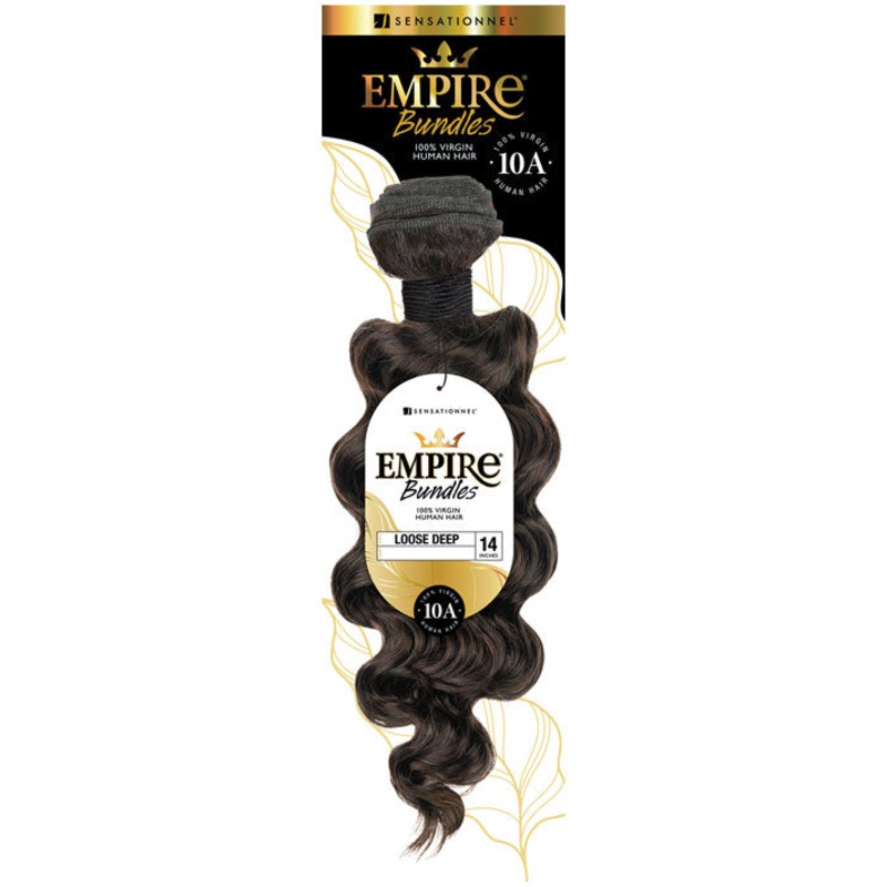 Sensationnel Empire Bundles Human Hair Weave – LOOSE DEEP 10″-28″ 10 NATURAL