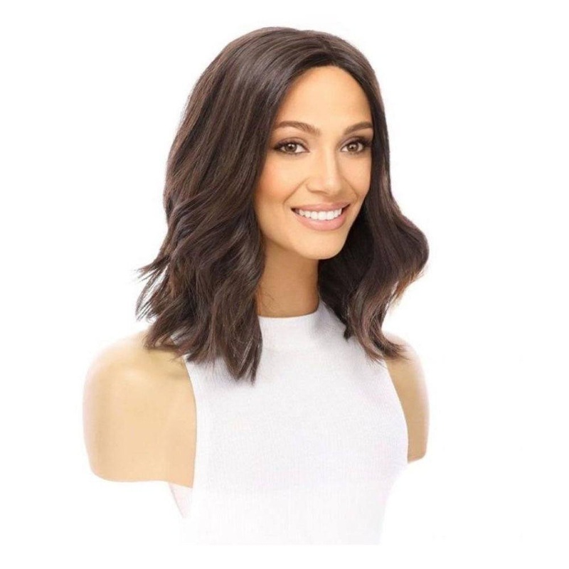 13″ Luxe Bob Silk Top Wig #4 Dark Brown Zig Zag Lace Front