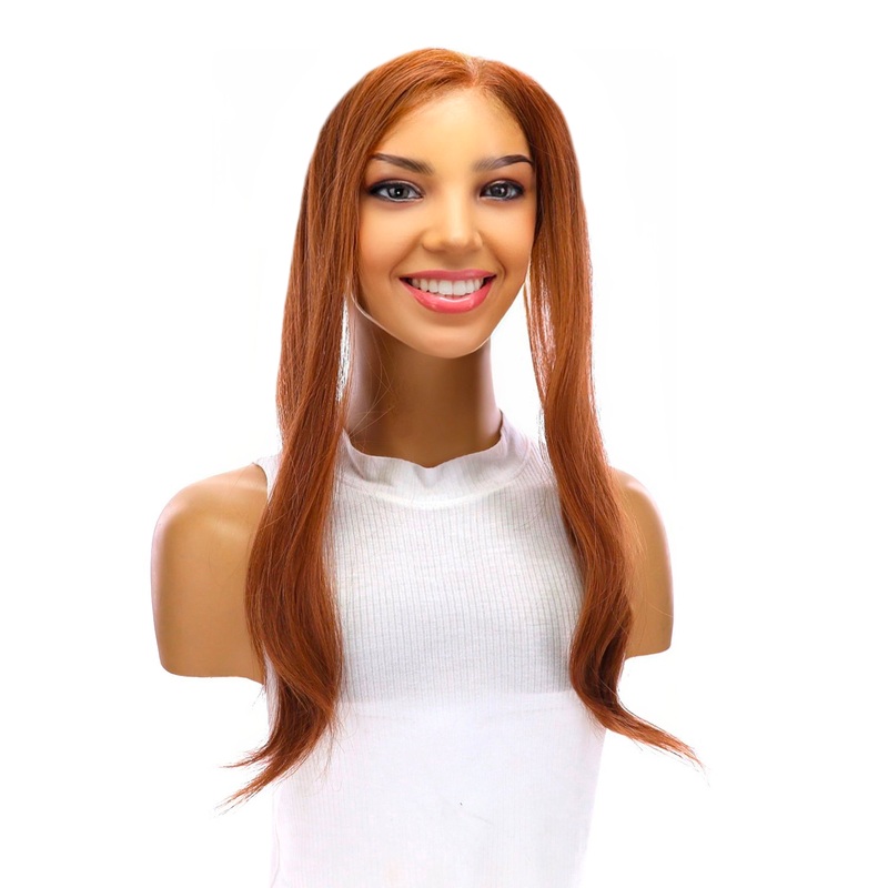 16″ Hairline Topper #Copper 3 cm