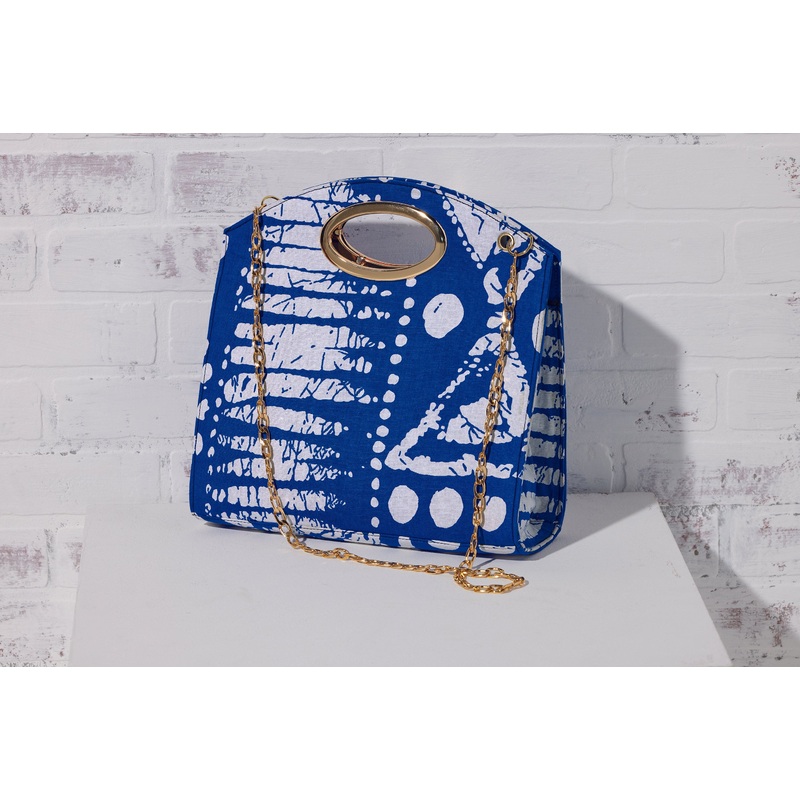 Bea’s Bold-Print Handbag by EY Boutique BLUE/MULTI